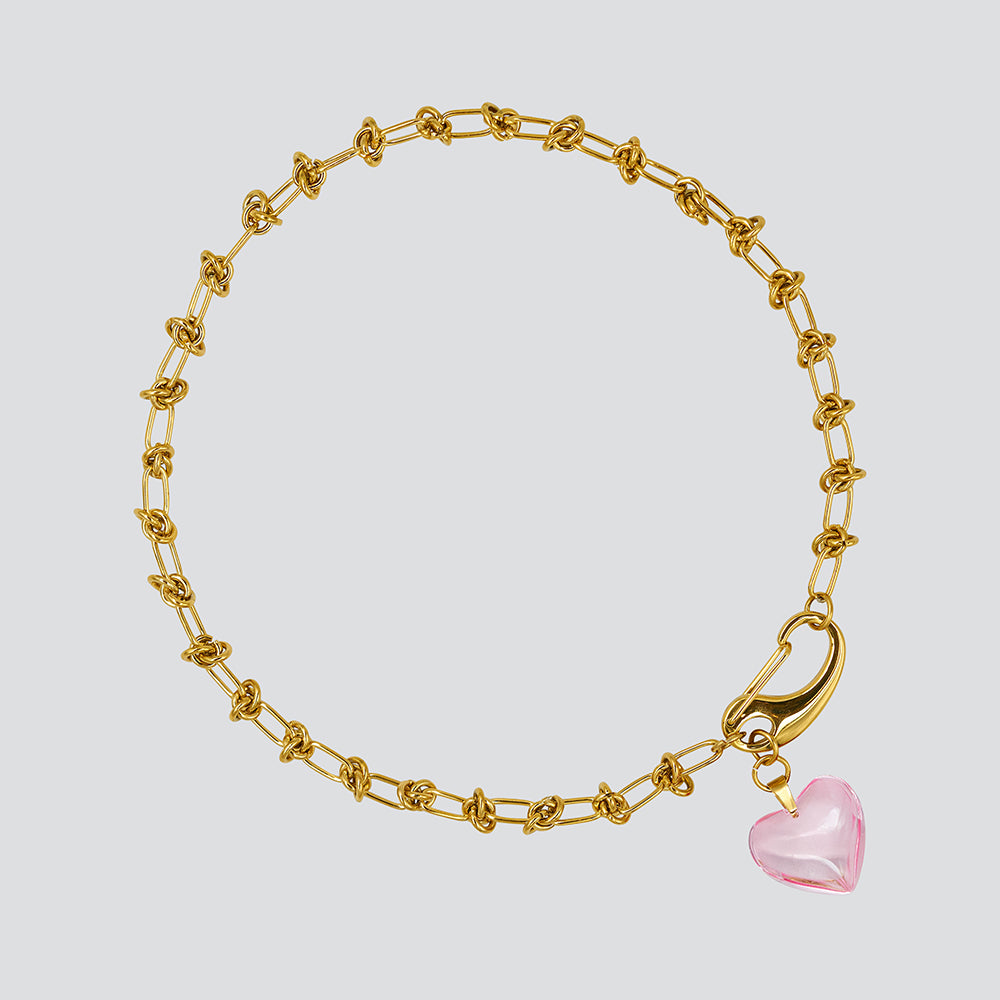 Collar KNOTS Gold — Pink