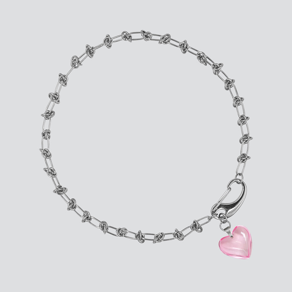 Collar KNOTS Silver — Pink