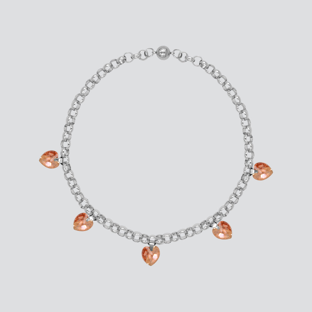 Collar GEMZ Silver — Peach