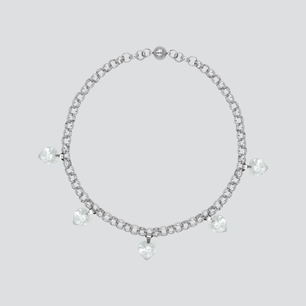 Collar GEMZ Silver — Clear