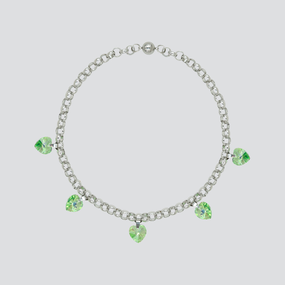 Collar GEMZ Silver — Green